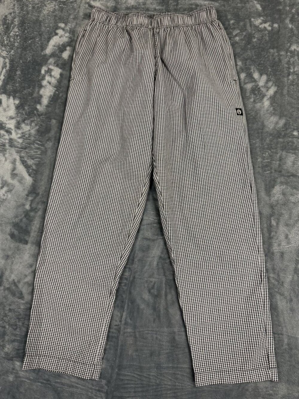 Chef Works Unisex Black & White Houndstooth Checkered Chef Pants L